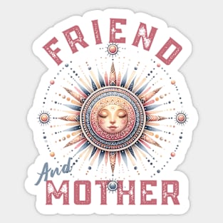 PASTEL BOHO CELESTIAL FRIEND AND MOTHER Sticker